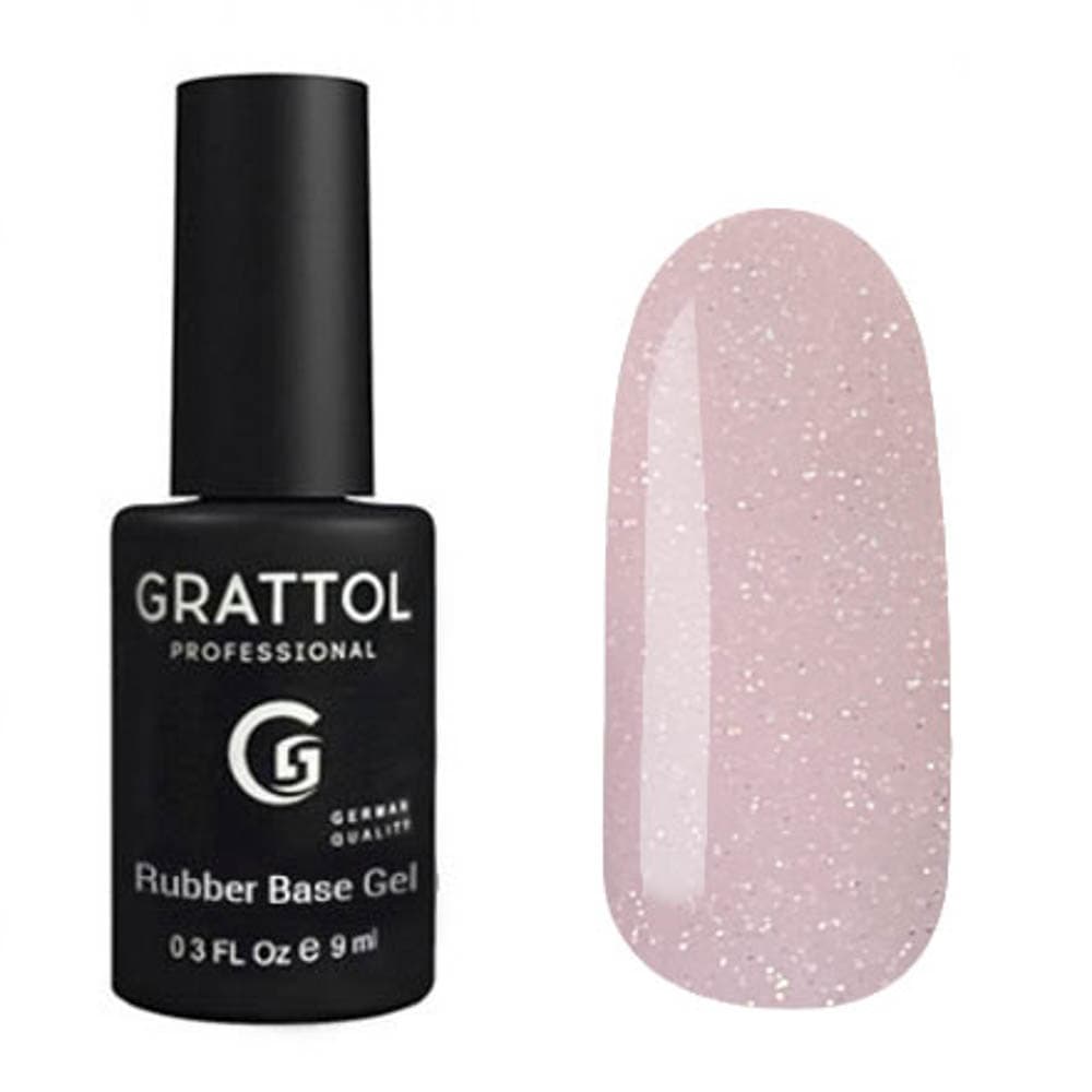 Grattol Rubber Base Glitter 5 База камуфлирующая с глиттером, 9ml