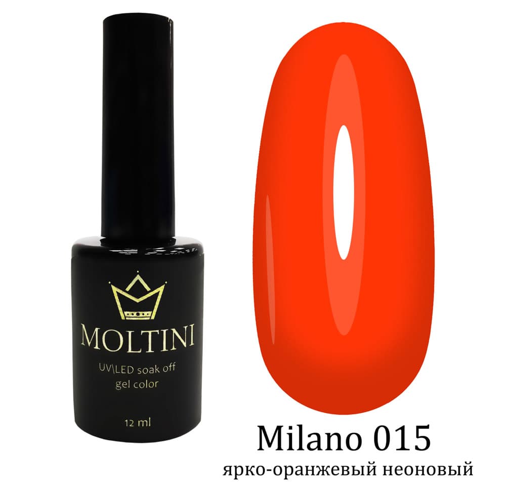 Moltini цветной гель-лак  "Milano" № 015. 12 мл.#