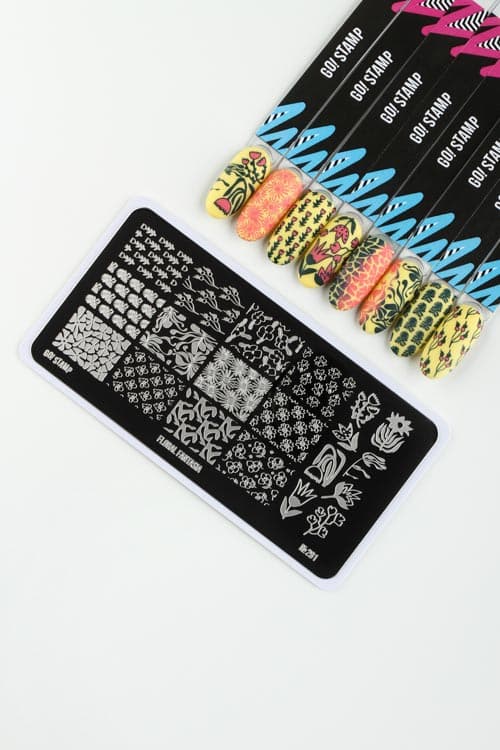 Go! Stamp, Пластина для стемпинга 291 Floral Fantasia