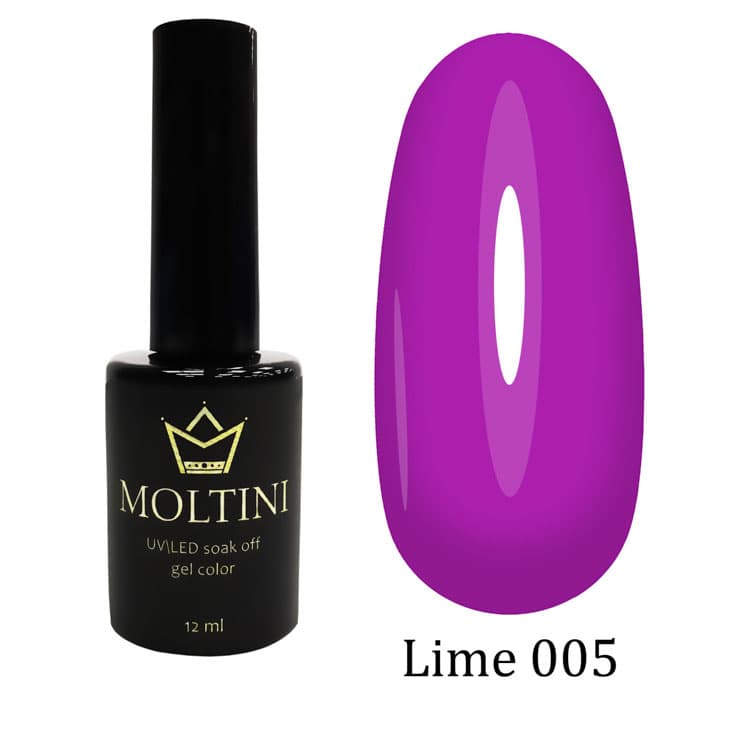 Moltini цветной гель-лак "Lime" 005. 12 мл.