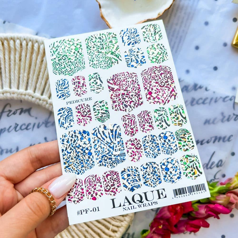 "LAQUE" Пленки NAIL WRAPS Pedicure FOIL №1