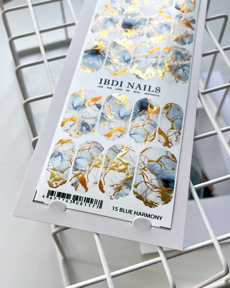 IBDI,  Пленки для маникюра IBDI NAILS 15 BLUE HARMONY