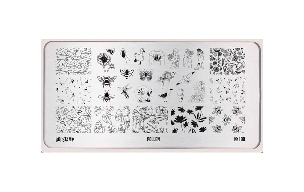 Go! Stamp, Пластина для стемпинга 188 Pollen