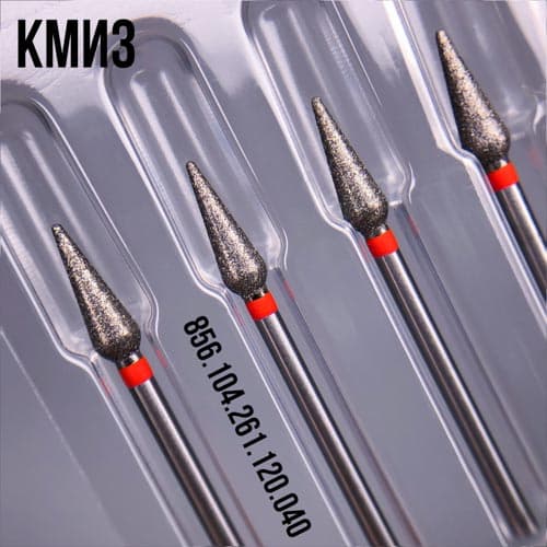 ФРЕЗА №110 КАПЛЯ d4,0 h12,0 красная ГСАПЗ-4,0П-12М КМИЗ 118175