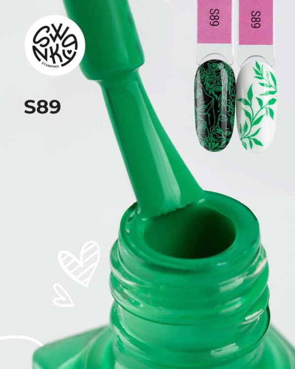 Swanky Stamping, Лак для стемпинга S89 травяной, 6мл #