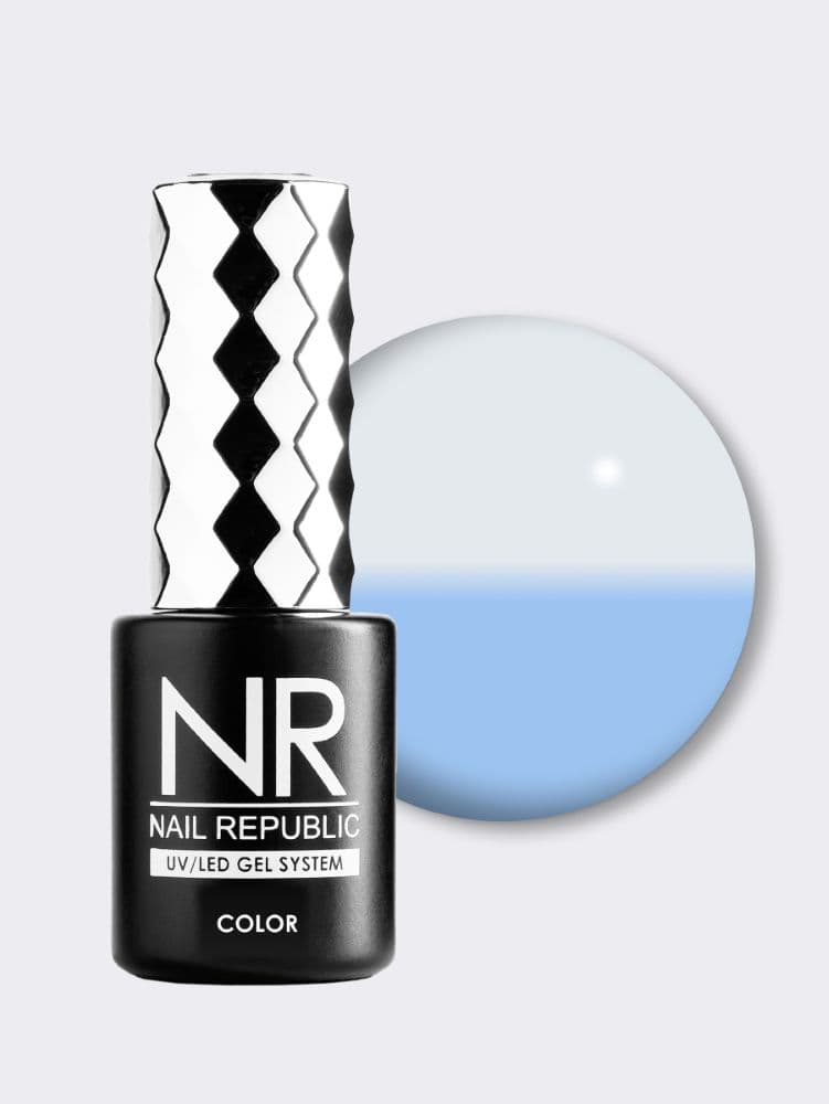 Nail Republic, Гель-лак THERMO COLOR 606, Синий-голубой (10мл)