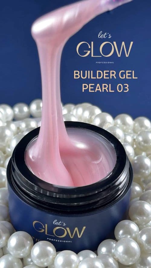 LetsGlow Строительный гель Жемчуг Builder gel Pearl 03 13гр