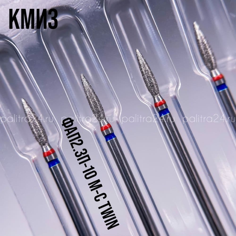 ФРЕЗА №123Б ПЛАМЯ d2,3 h10,0 красносиняя ФАП-2,3П-10 М-С twin КМИЗ 118559