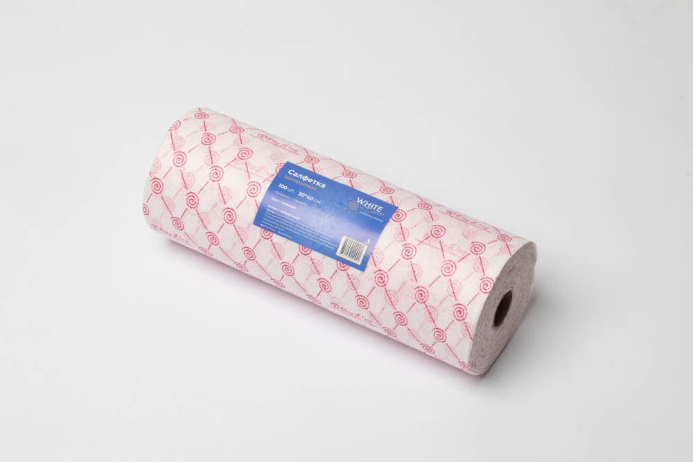 Whiteline, Салфетка 30*40 рулон, розовый