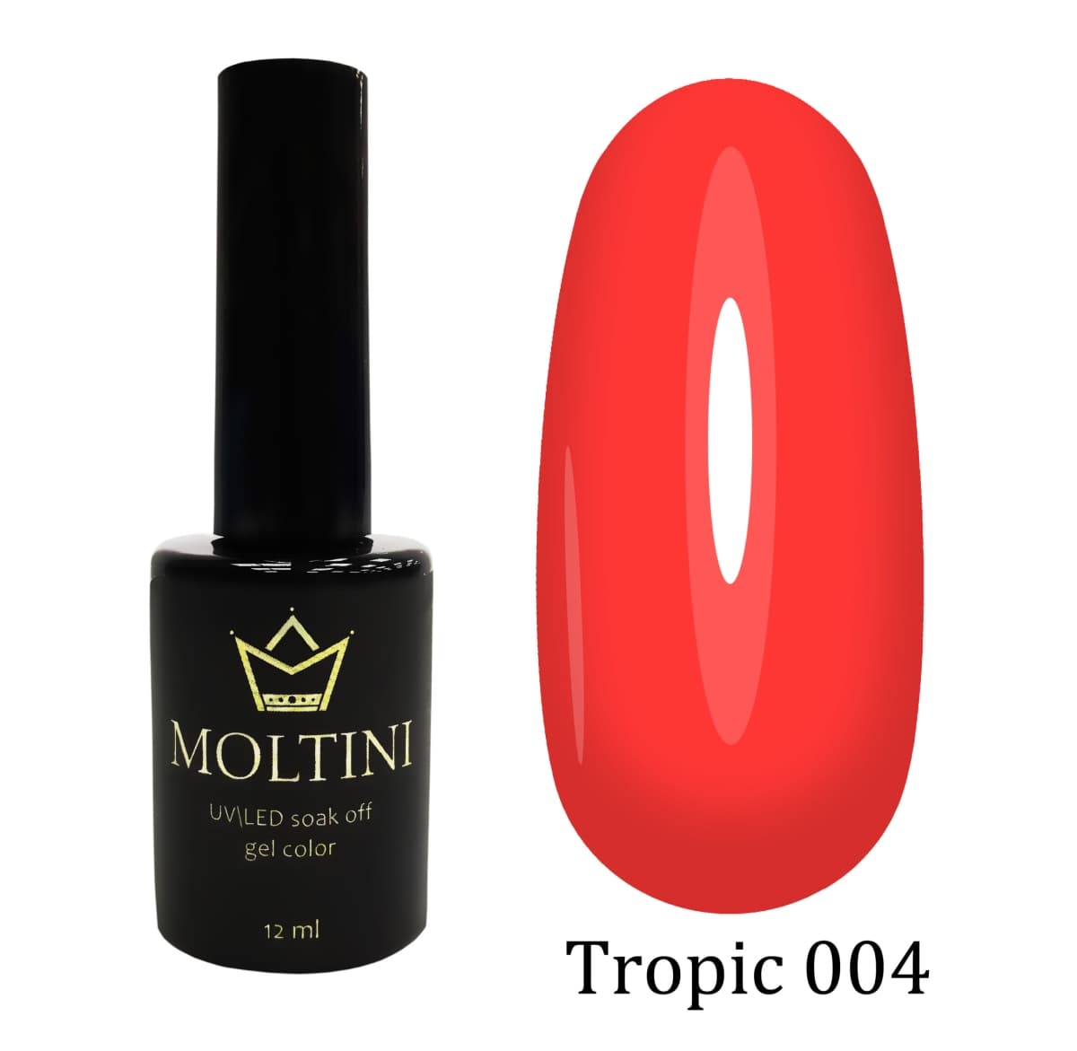 Moltini цветной гель-лак  "Tropic" № 004. 12 мл. #