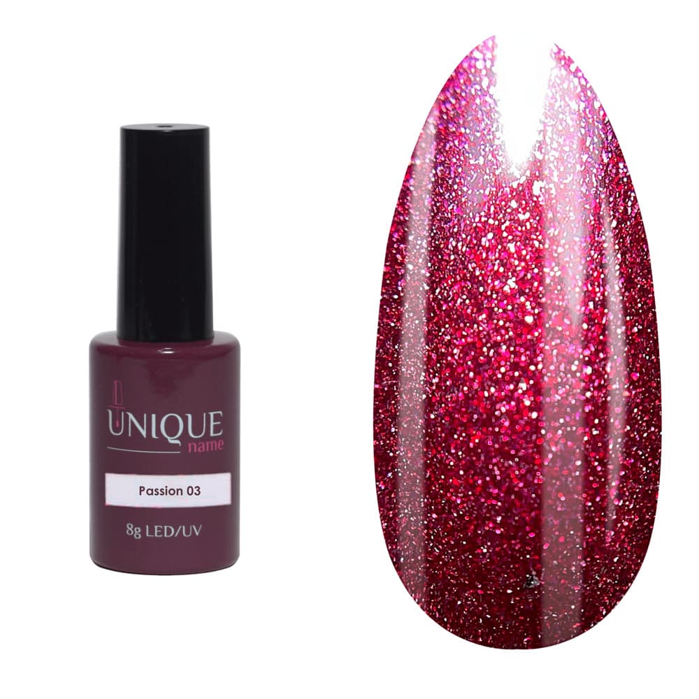 Unique, Гель-лак Страсть 03 (Passion 03) (8ml)