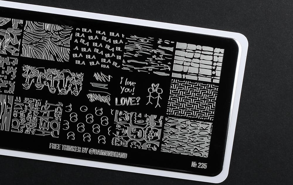 Go! Stamp, Пластина для стемпинга 235 Free Thinker by @daimondhand