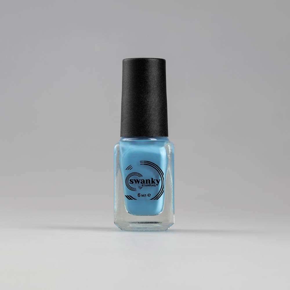 Swanky Stamping, Лак для стемпинга S049, cyan blue 6мл #