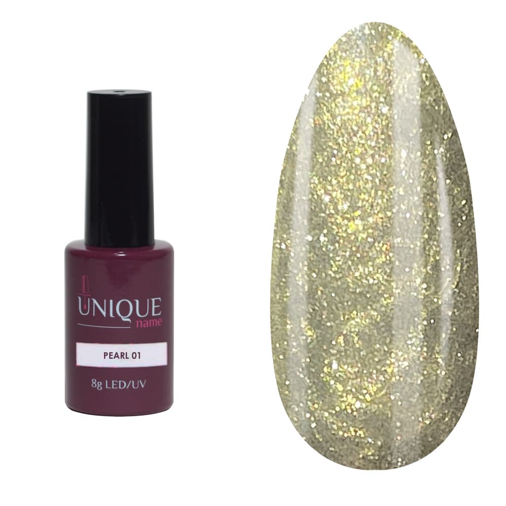 Unique, Гель-лак Жемчуг 01 (Pearl 01) (8ml)