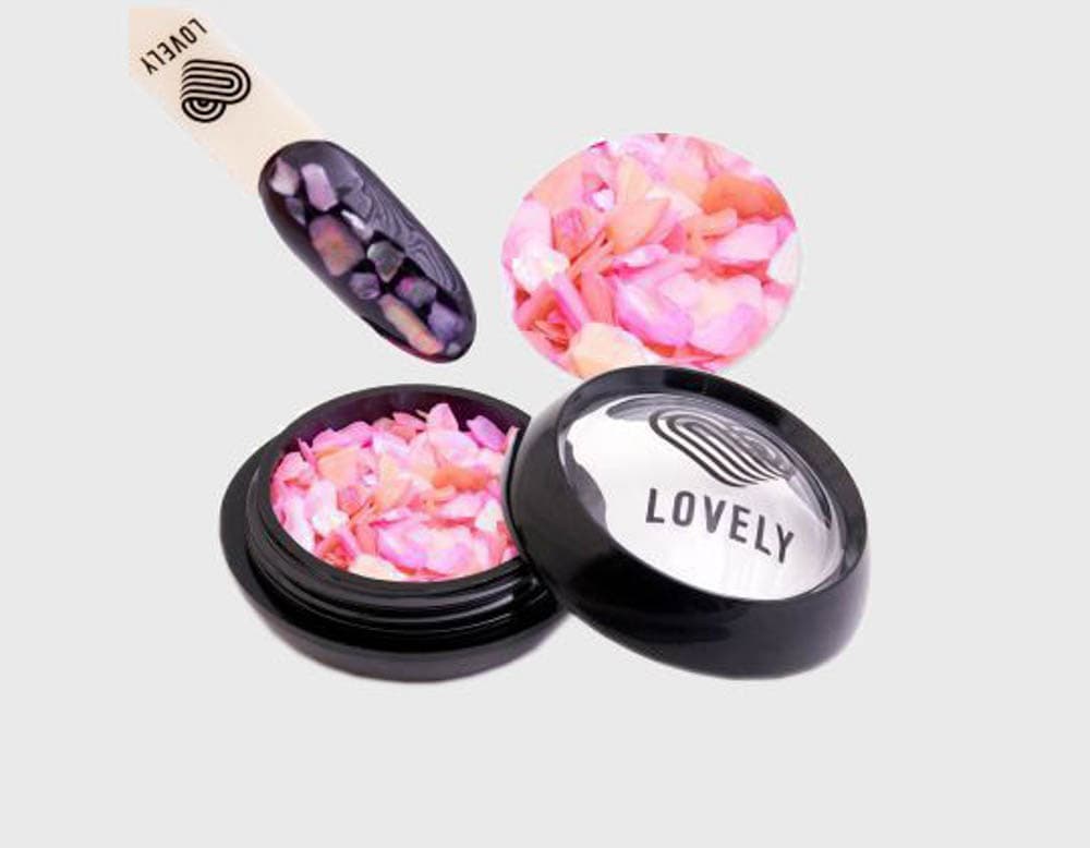 Lovely, Слюда для дизайна ногтей, розовая