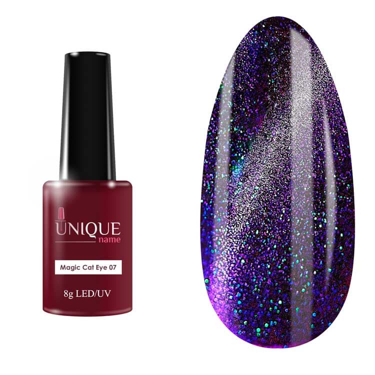 Unique, Гель-лак Магическая Кошка №07 (Magic Cat Eye №07) (8ml)