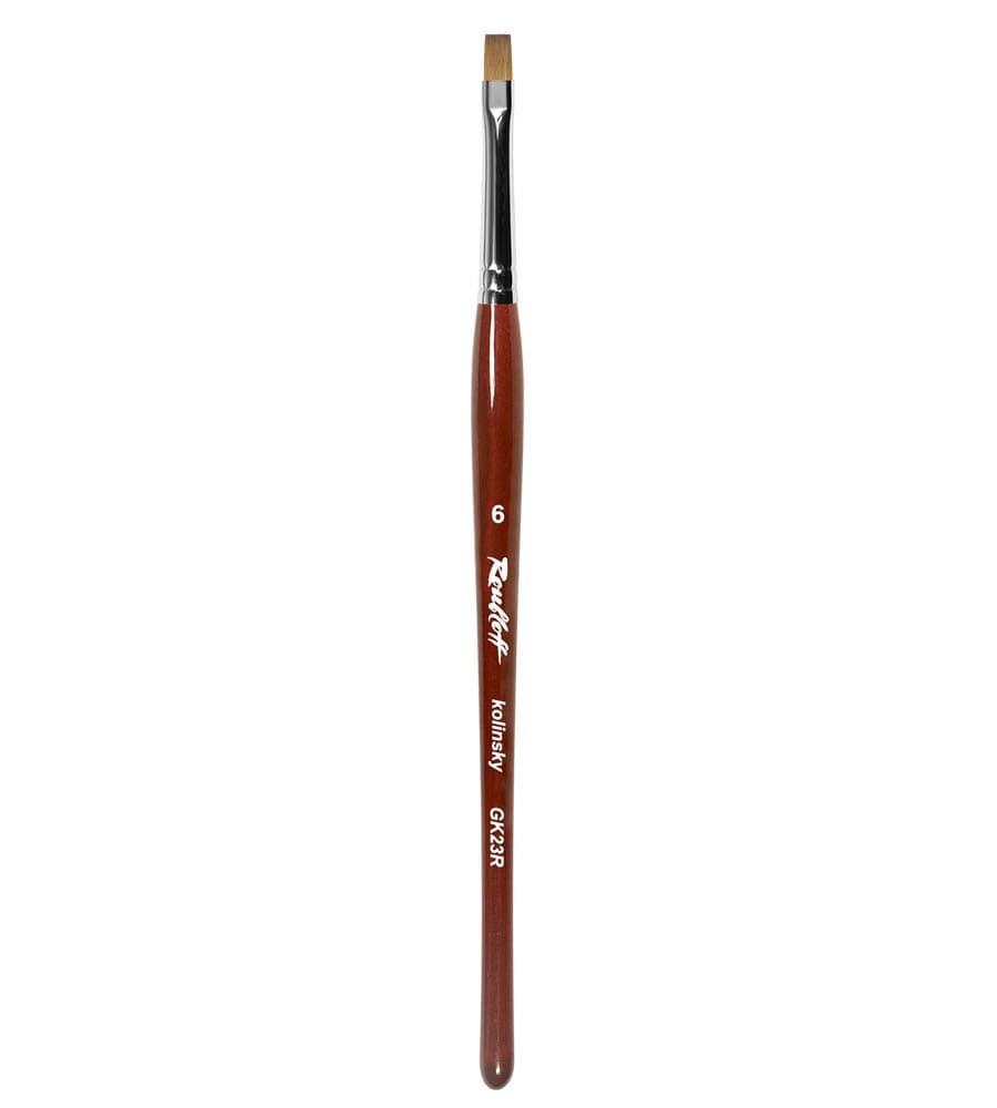 Roubloff, GK23R №6 Кисть плоская колонок для геля №6