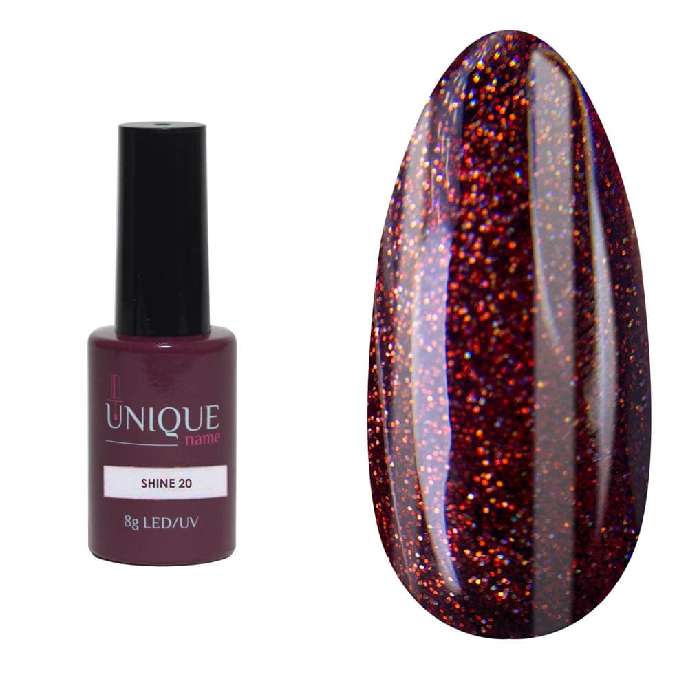 Unique, Гель-лак Сияние 20 (Shine 20) (8ml) #