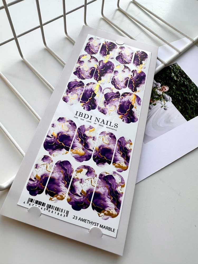 IBDI,  Пленки для маникюра IBDI NAILS 23 AMETHYST MARBLE