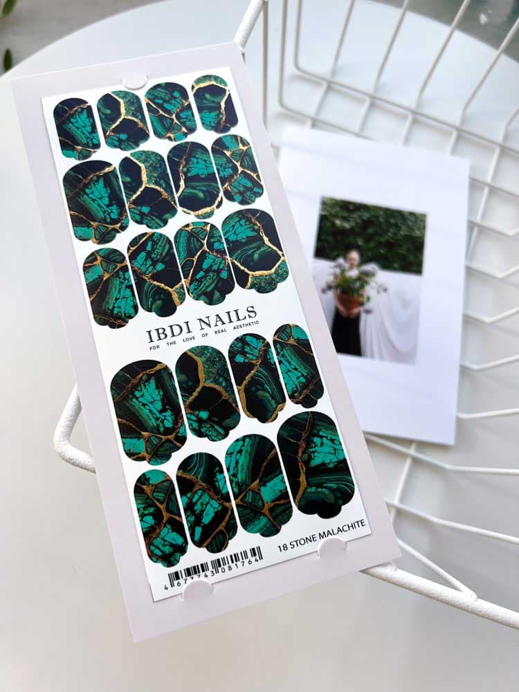 IBDI,  Пленки для маникюра IBDI NAILS 18 STONE MALACHITE