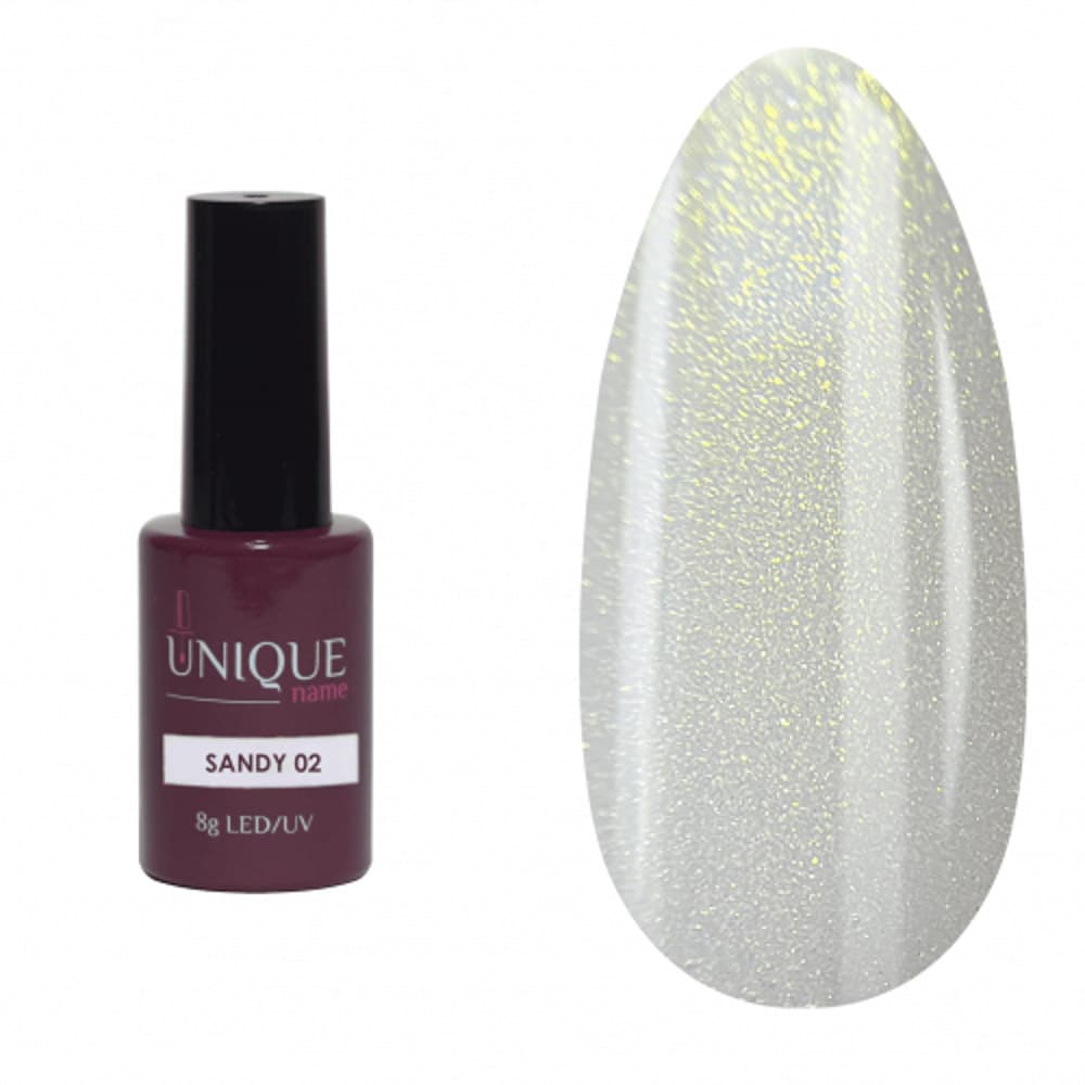 Unique, Гель-лак Песчаный 02 (Sandy 02) (8ml)