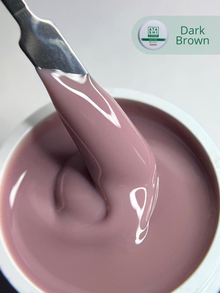 ATASHI EXPERT gel HEMA FREE Ecotech, Дарк Браун, Dark Brown ,15мл
