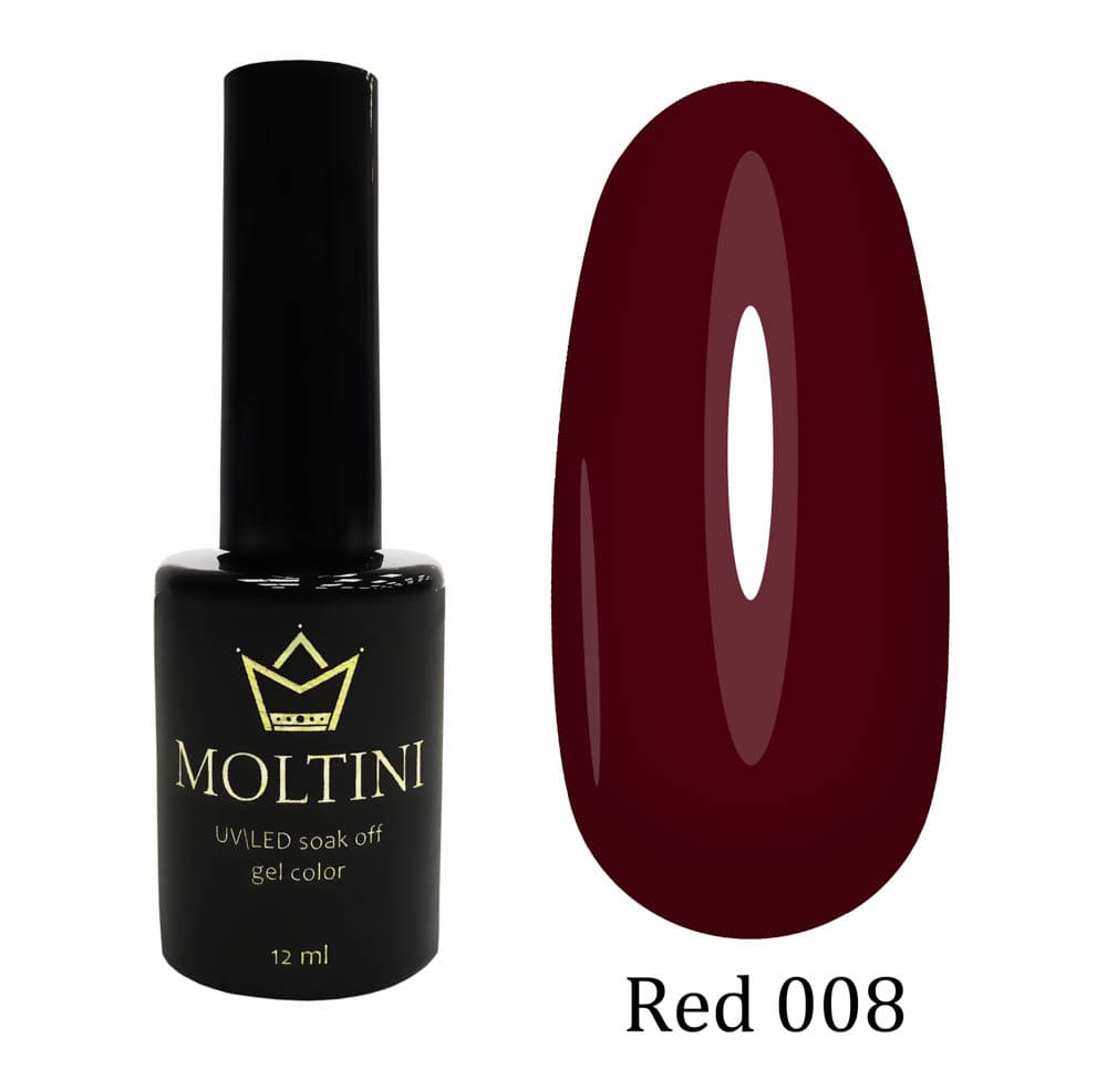 Moltini цветной гель-лак Red № 008. 12 мл.