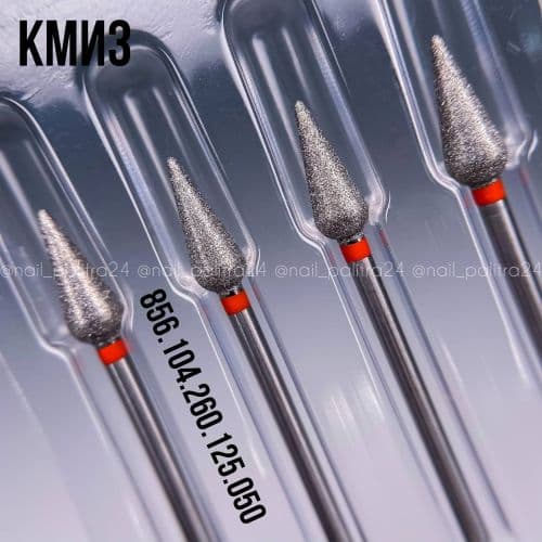ФРЕЗА №112 КАПЛЯ d5,0 h12,5 красная ГСАПЗ-5,0П-12,5М КМИЗ 118209