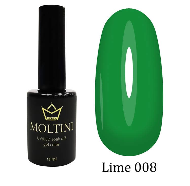 Moltini цветной гель-лак "Lime" 008. 12 мл.