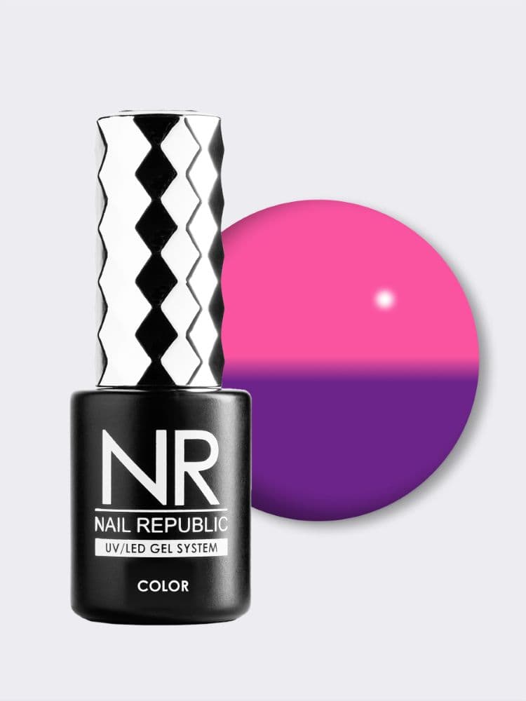 Nail Republic, Гель-лак THERMO COLOR 600, Фиолетовый-розовый (10мл)