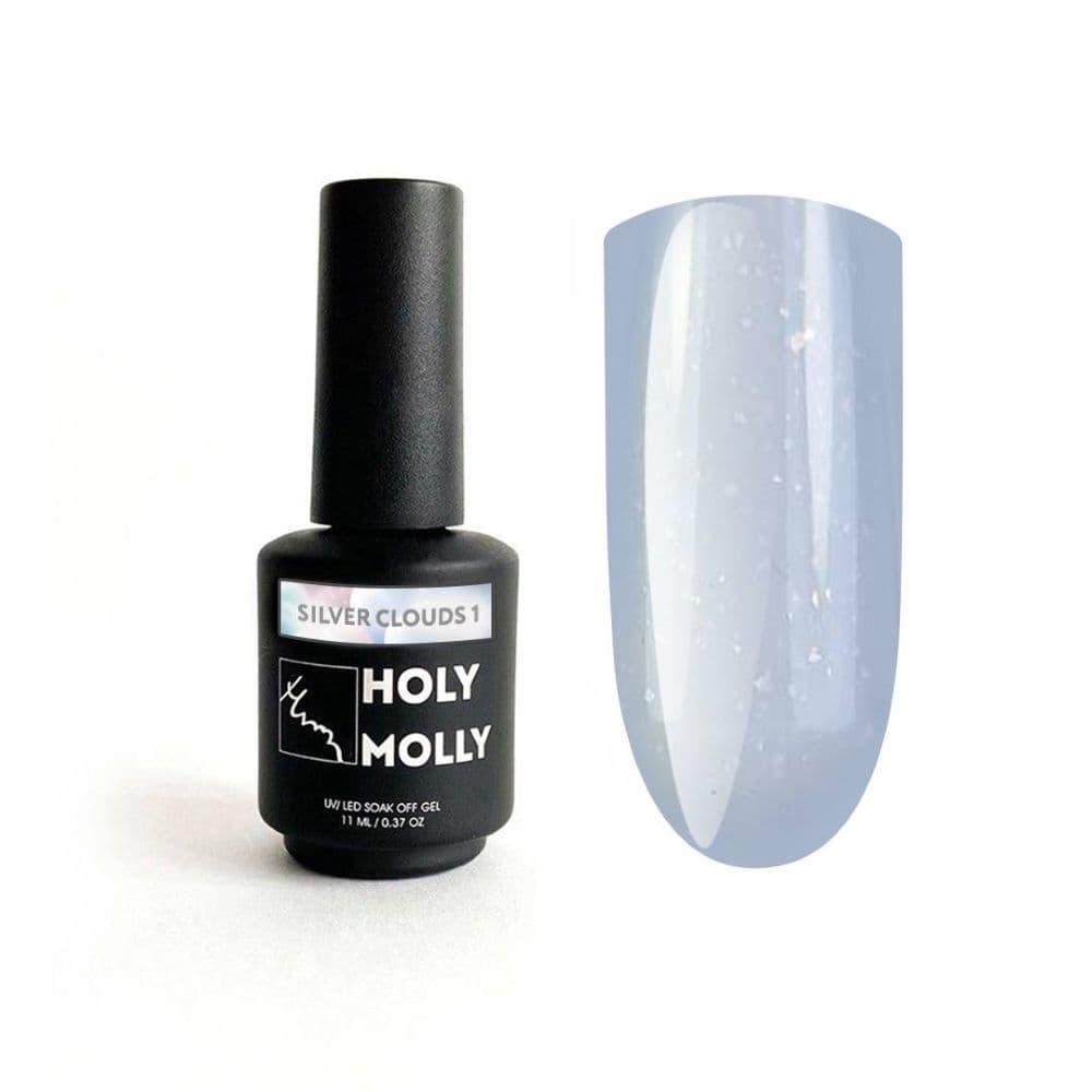 Holy Molly, Гель-лак Silver  CLOUDS №1 11ml