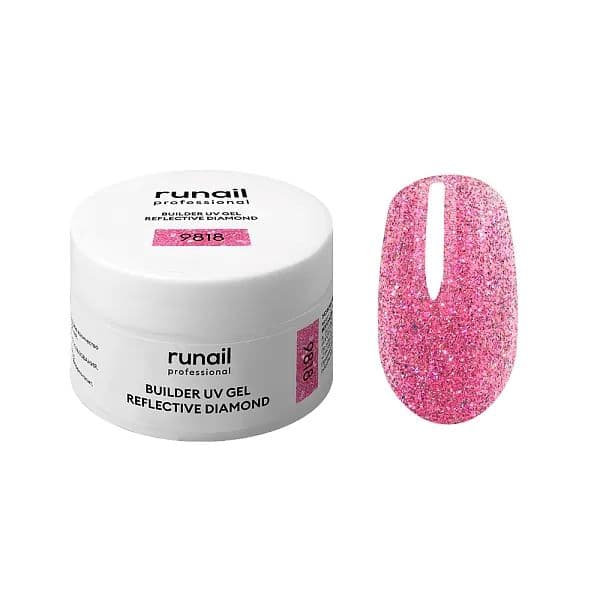 Runail, Моделирующий УФ-гель светоотражающий BUILDER UV GEL REFLECTIVE DIAMOND 15 г №9818