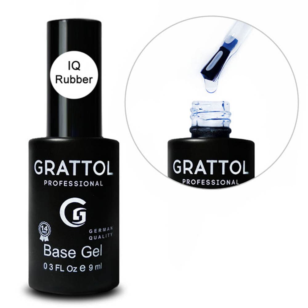 Grattol IQ Rubber Base Gel - гипоаллергенная база Объем 9 ml