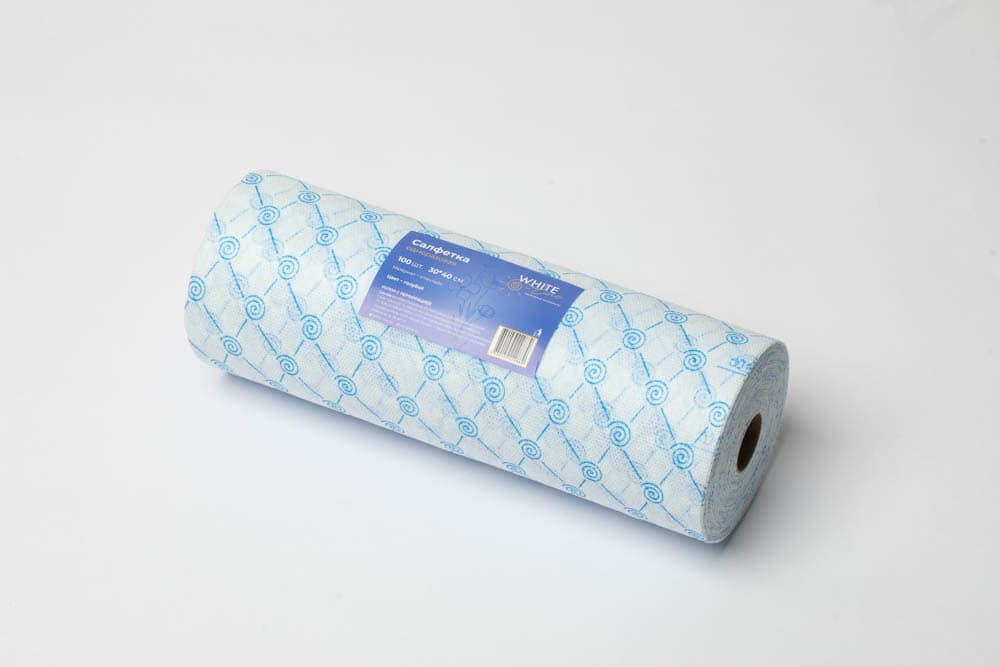 Whiteline, Салфетка 30*40 рулон, голубой