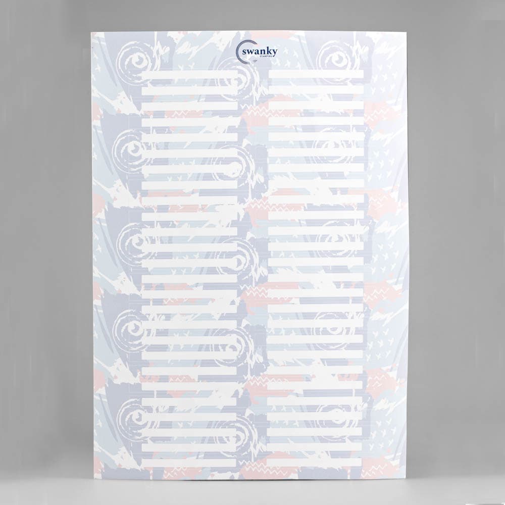 Swanky Stamping, Наклейки на типсы №3, голубой