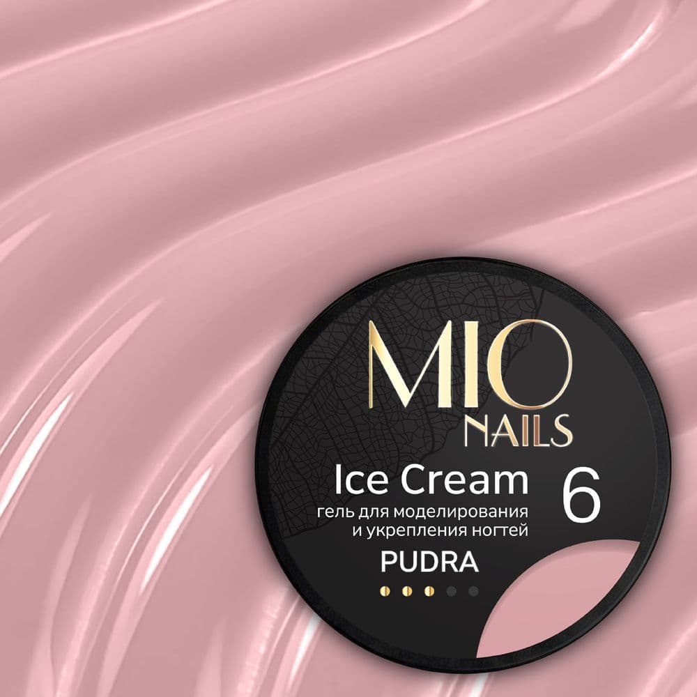MIO Nails, Гель для моделирования ногтей Ice Cream Gel Pudra- #06 13г