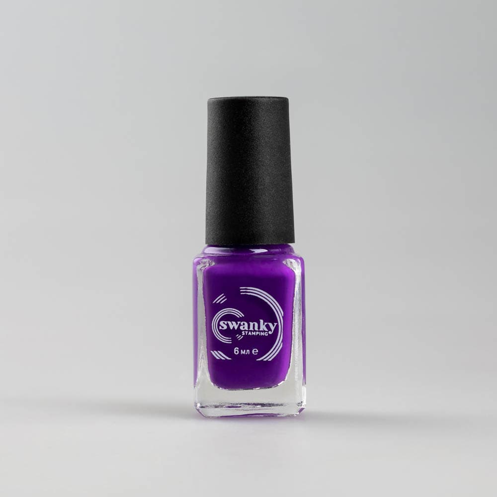 Swanky Stamping, Лак для стемпинга S010, фиолетовый 6мл