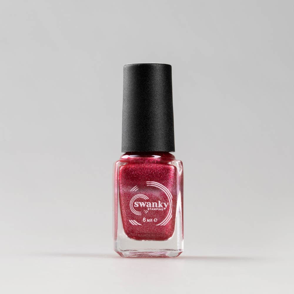Swanky Stamping, Лак для стемпинга M0122 красный 6мл #