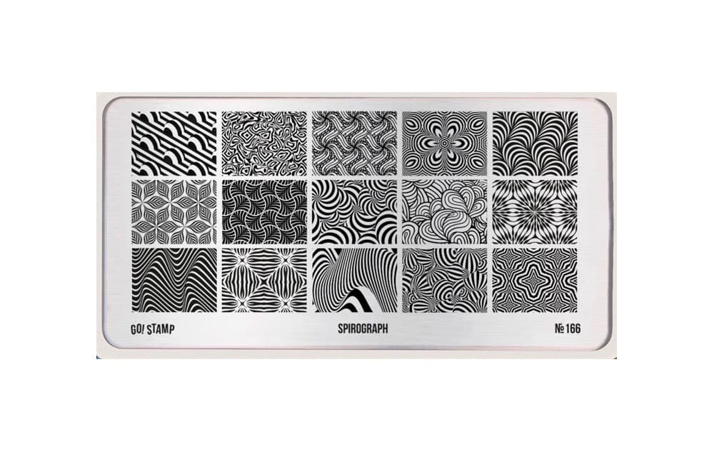 Go! Stamp, Пластина для стемпинга 166 Spirograph