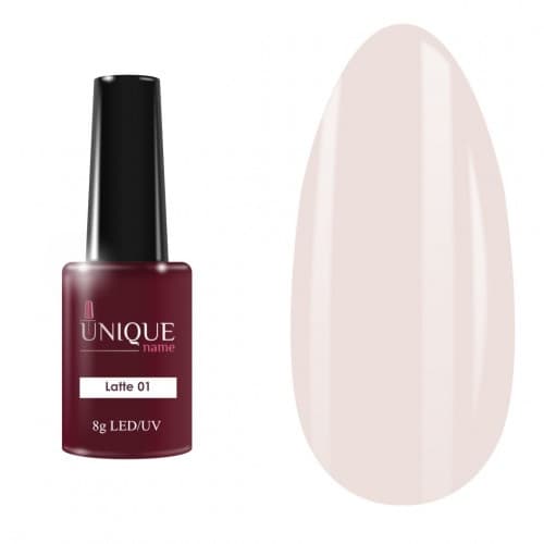 Unique, Гель-лак Пудра №01 (Latte №01)  (8ml)