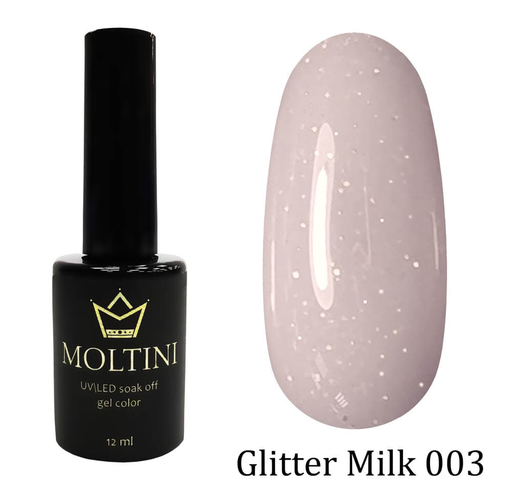 Moltini цветной гель-лак Glitter Milk 003. 12 мл.