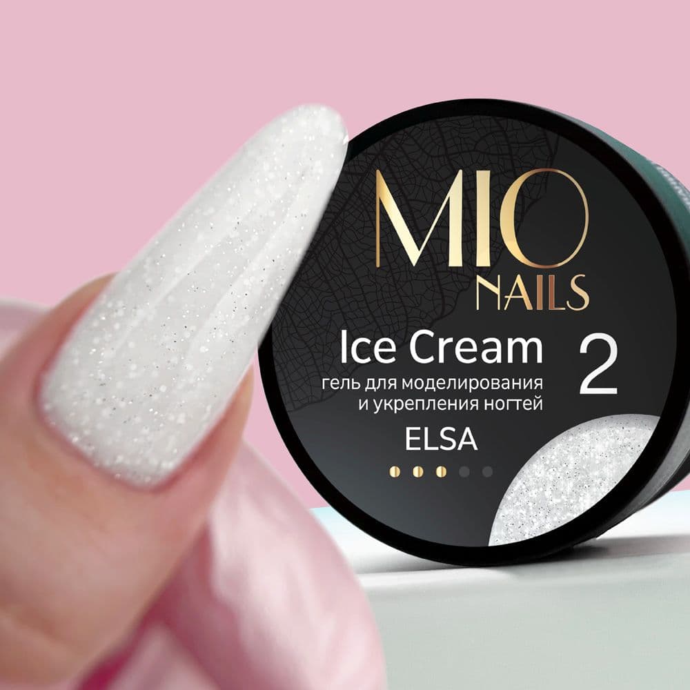 MIO Nails, Гель для моделирования ногтей Ice Cream Gel Elsa- #02 13г