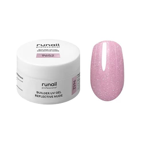 Runail, Моделирующий УФ-гель светоотражающий BUILDER UV GEL REFLECTIVE NUDE 15 г №9652