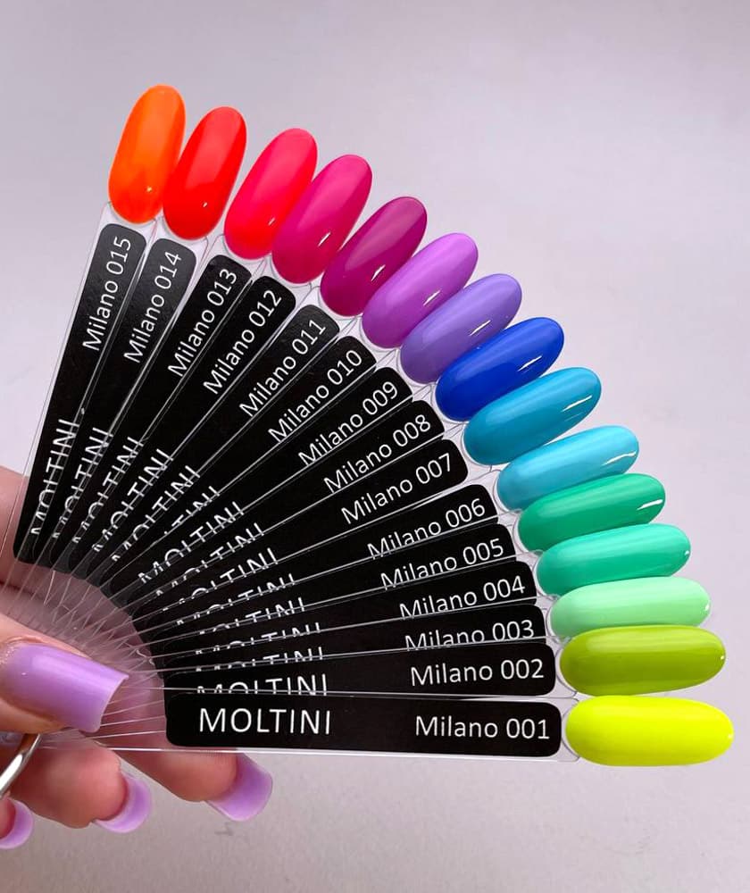Moltini цветной гель-лак  "Milano" № 001. 12 мл.#