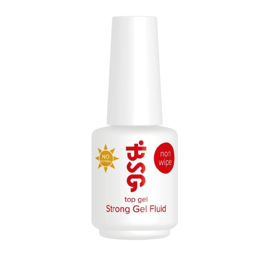 BSG, Strong Gel NON WIPE NO UV - топ БЕЗ ЛИПКОГО СЛОЯ и БЕЗ УФ-фильтра (20 мл)