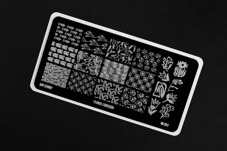 Go! Stamp, Пластина для стемпинга 291 Floral Fantasia