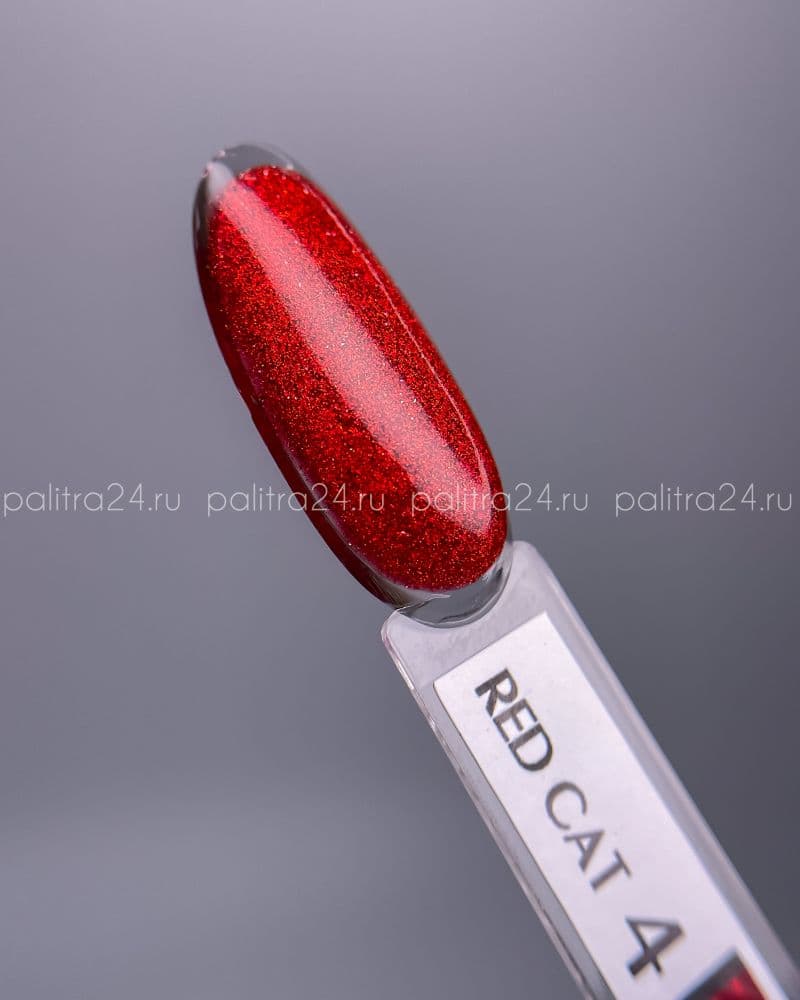 КИРА гель-лак кошачий глаз RED 004 10мл