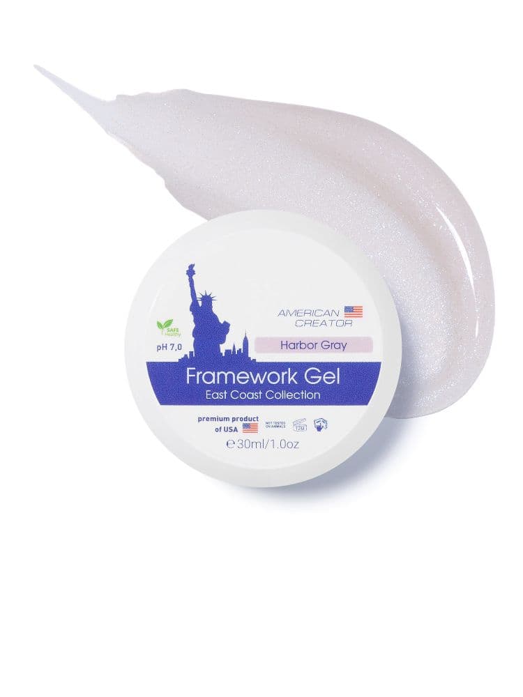 American Creator, Гель для наращивания ногтей East Coast-Framework Gel "Harbor Gray" (30ml)