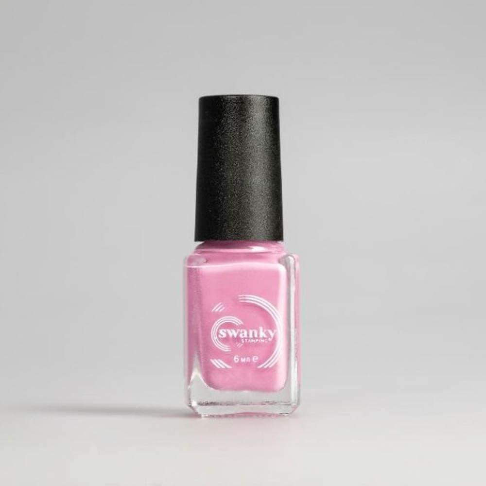 Swanky Stamping, Лак для стемпинга S023, нежно-розовый 6мл