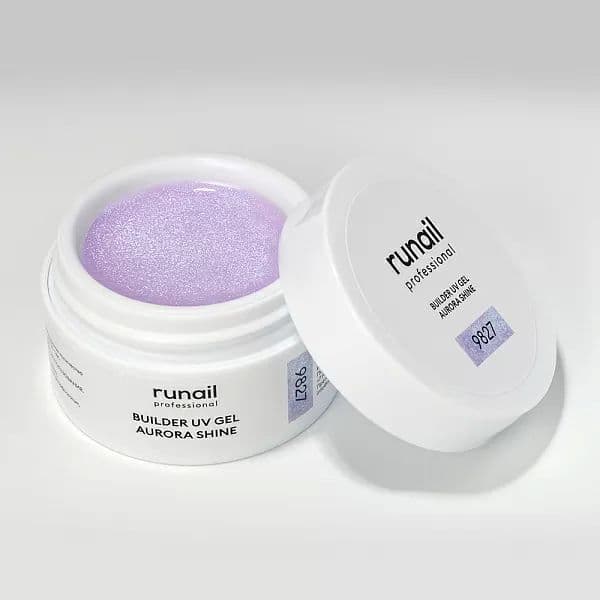 Runail, Моделирующий УФ-гель с шиммером BUILDER UV GEL AURORA SHINE 15 г №9827
